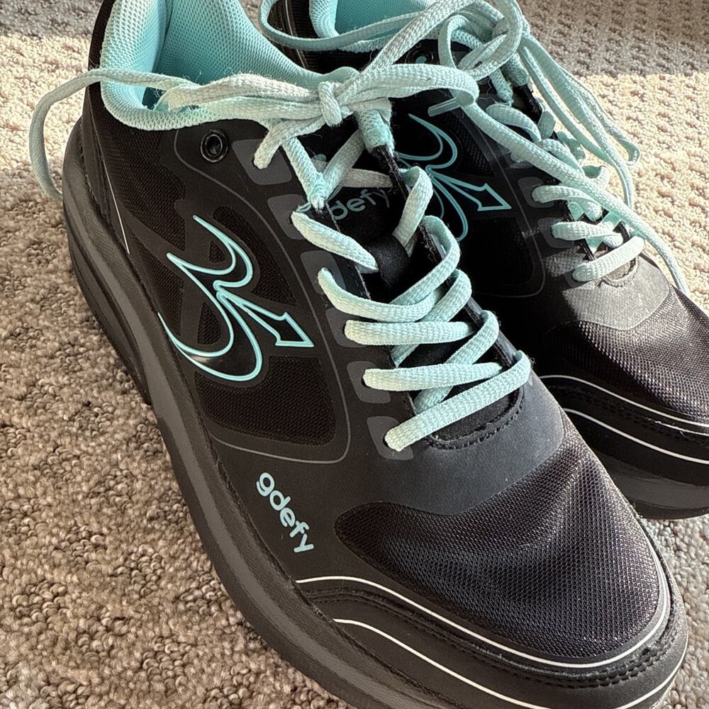 GDEFY Gravity Defyer Comfort Fit Women Athletic Shoes Black 10 NO INSOLES